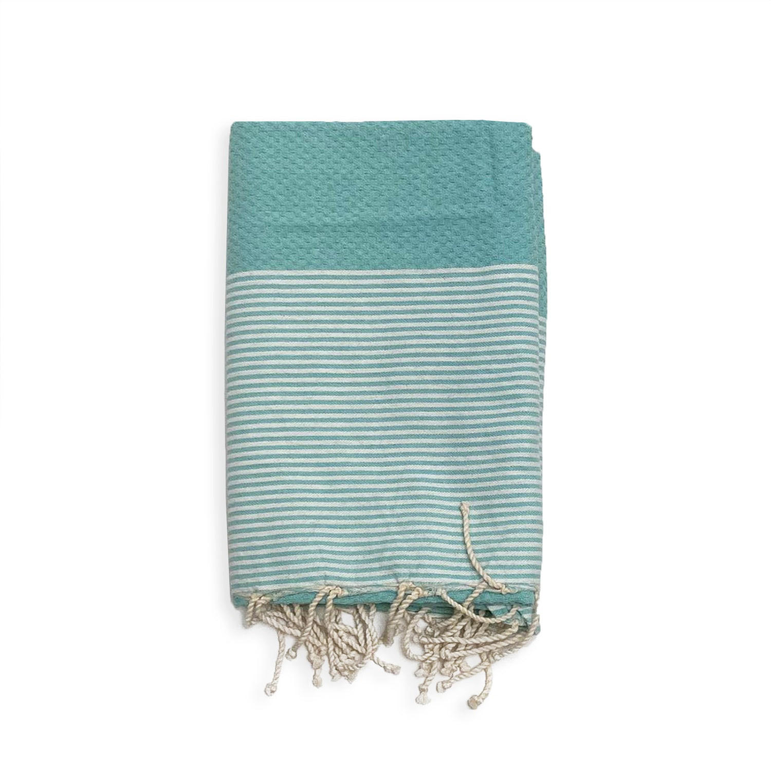 HAMAMTUCH Mikanda Aqua 100x200 190g/m² - Blau, Textil (100/200cm) - LE COMPTOIR DE LA PLAGE