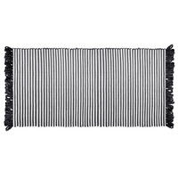 HANDGEWEBTER Läufer 60x120 cm Schwarz - Schwarz, Naturmaterialien/Textil (60/120cm) - Lashuma