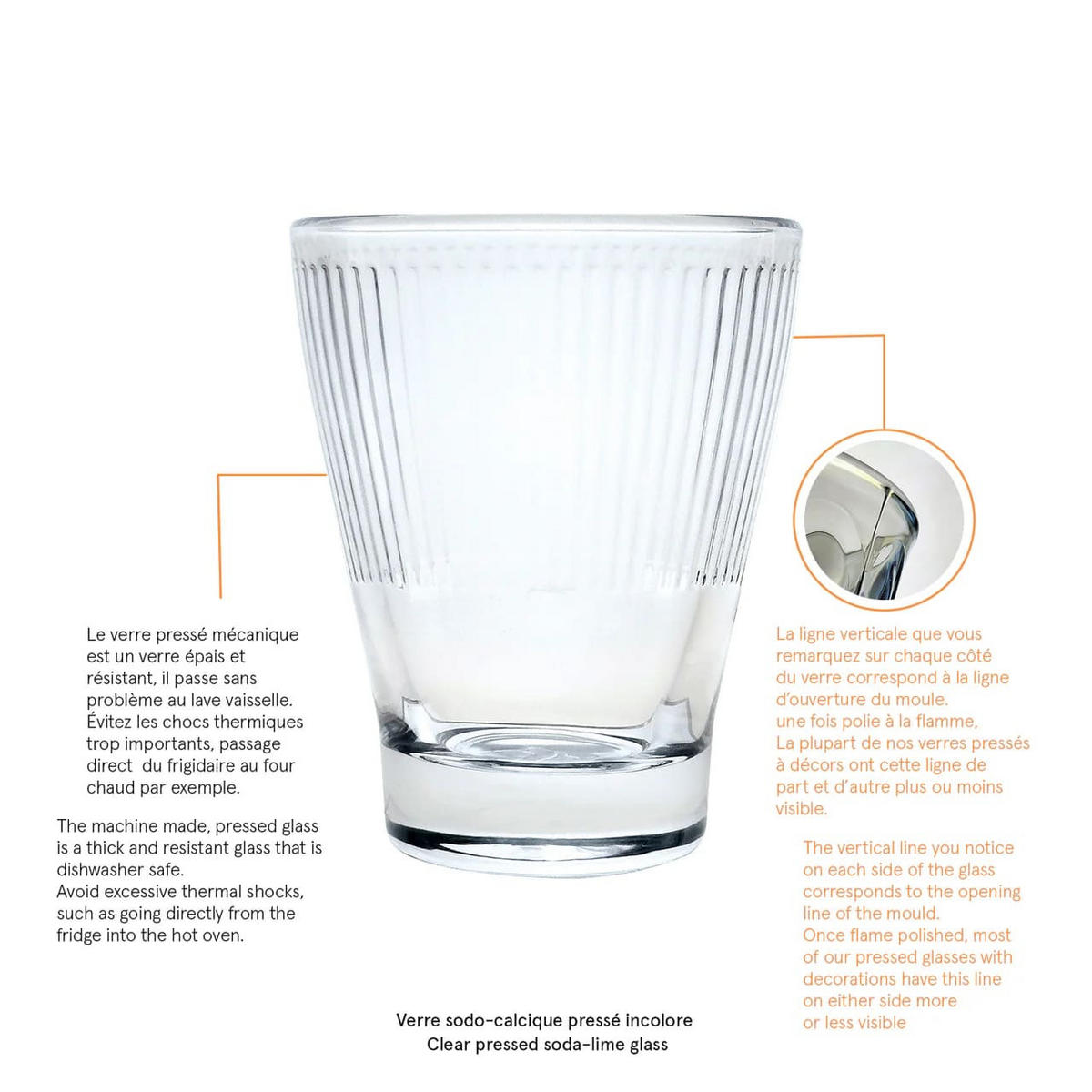 KAFFEEGLÄSER Hugo transparent 210 ml 6er Set - Transparent, Glas (210L) - La Rochère