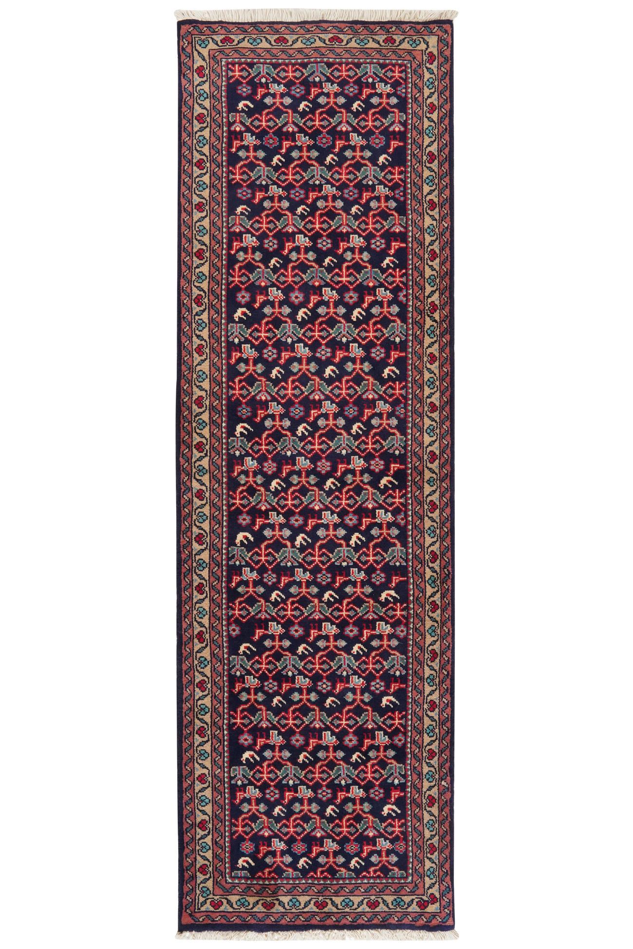 TEPPICH Assadabad Blau 236/72 cm Schurwolle - Blau, Textil (72/236cm) - Looma