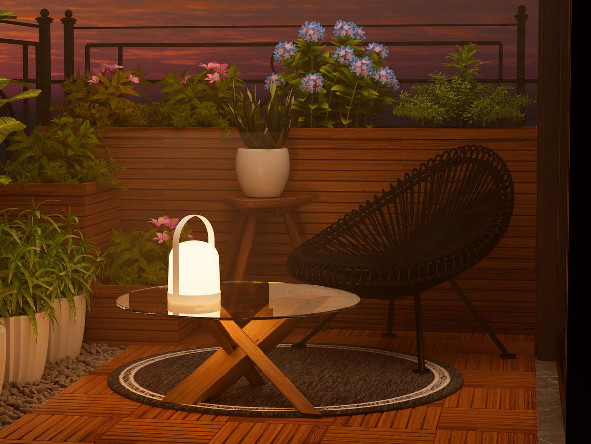 LED-BATTERIE-LATERNE - IP44 Spritzwassergeschützt für Innen und Außen in 3 Farben - Weiß, Kunststoff (13.3/13.3/21.3cm) - Northpoint