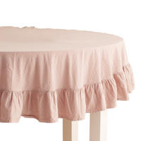 TISCHDECKE Falbines - Hellrosa, Textil (160cm) - home&you