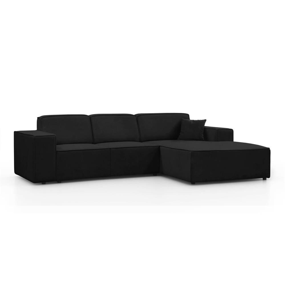 Beautysofa Ecksofa Schwarz 267x170 cm