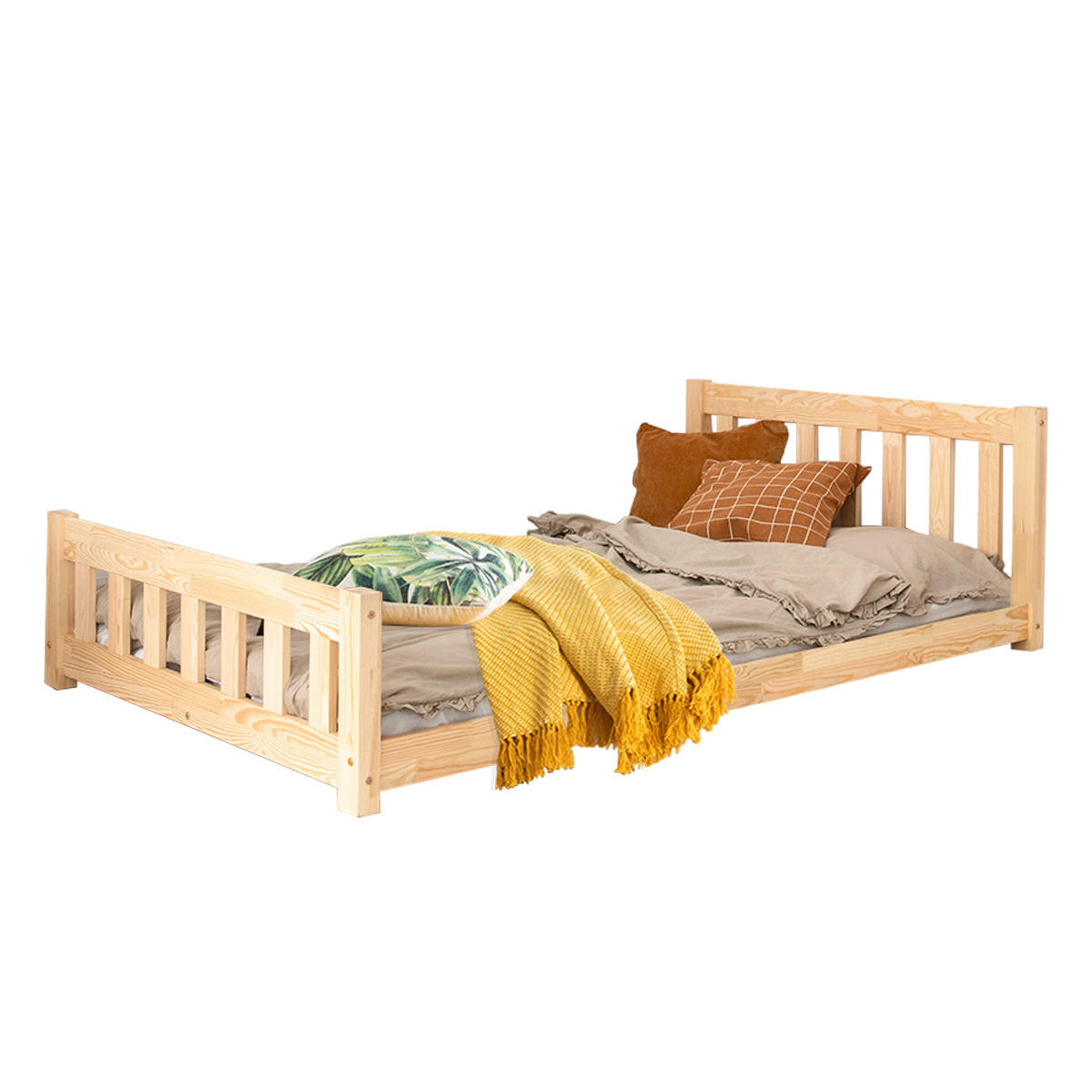 POSTEĽ 90/200 Adeline Prírodné drevo - hnedá, drevo (90/200cm) - Petits-meubles
