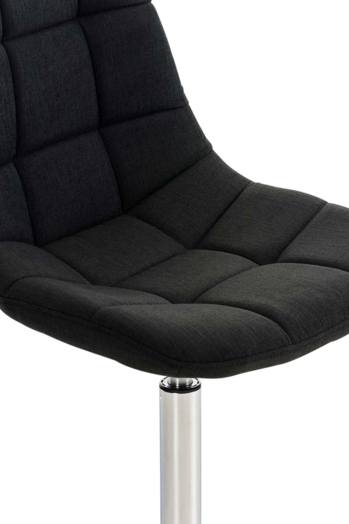 DREHSTUHL 2er Set Stoff schwarz - Chromfarben/Schwarz, Textil/Metall (48/84/52cm) - CLP