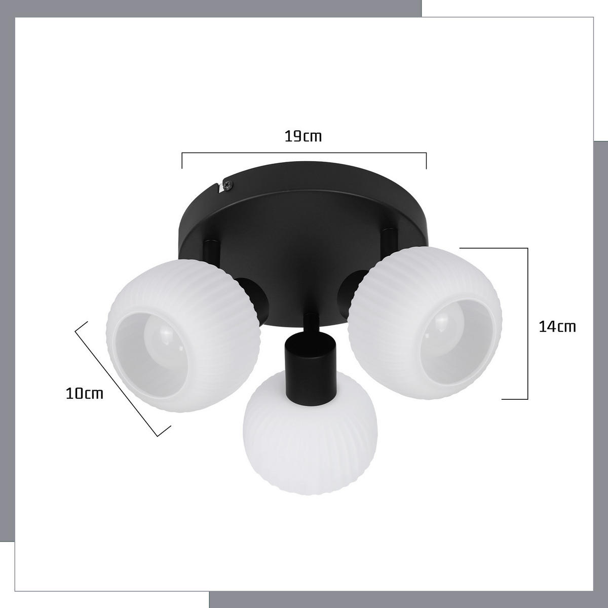 STRAHLER Flowers 19/19/14 cm - Schwarz, Metall (19/19/14cm) - Nettlife