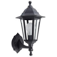 AUSSENWANDLEUCHTEE Schwarz Traditionell E27 - Schwarz, Kunststoff (21.2/35.6/35.6cm) - CGC Europe