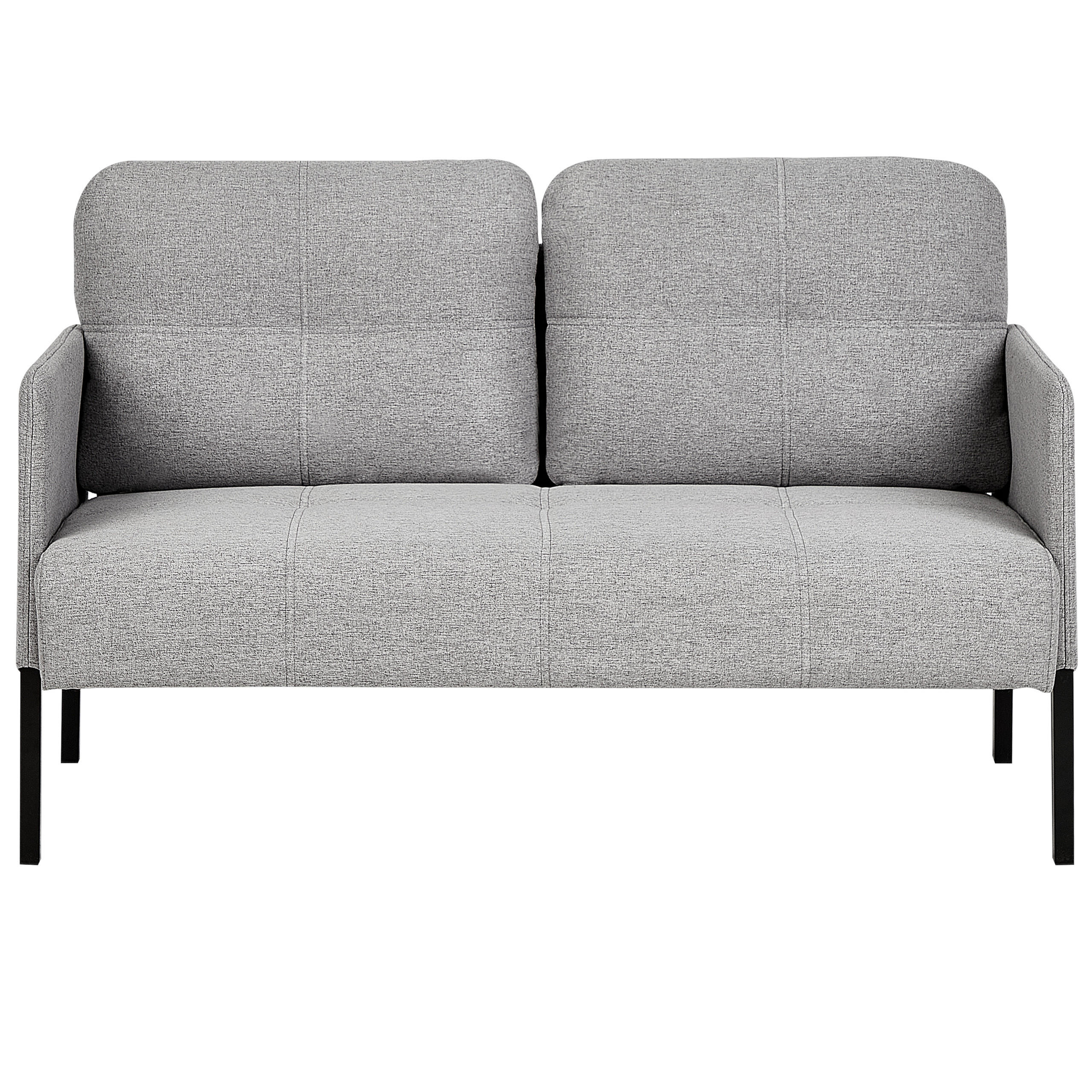 2-SITZER-SOFA grau Lahti - Schwarz/Grau, Textil (124/70/70cm) - Beliani