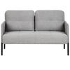 2-SITZER-SOFA grau Lahti - Schwarz/Grau, Textil (124/70/70cm) - Beliani
