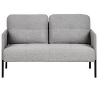 2-SITZER-SOFA grau Lahti - Schwarz/Grau, Textil (124/70/70cm) - Beliani