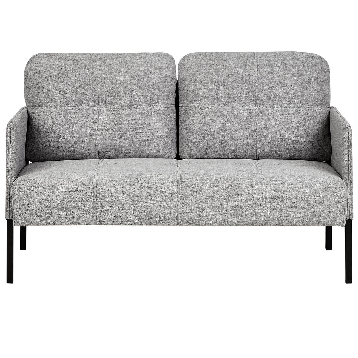 2-SITZER-SOFA grau Lahti - Schwarz/Grau, Textil (124/70/70cm) - Beliani