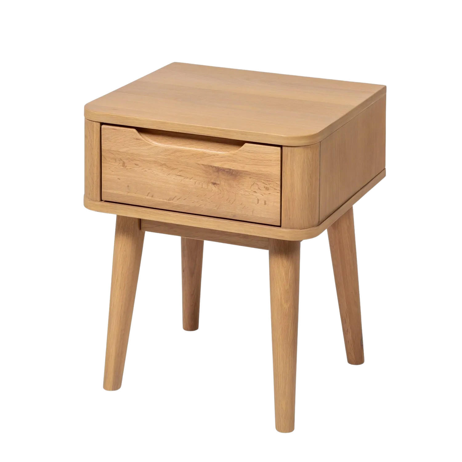 NACHTTISCH Nora, Natur Massiveiche - Beige, Holz (40/54/45cm) - WOODEK