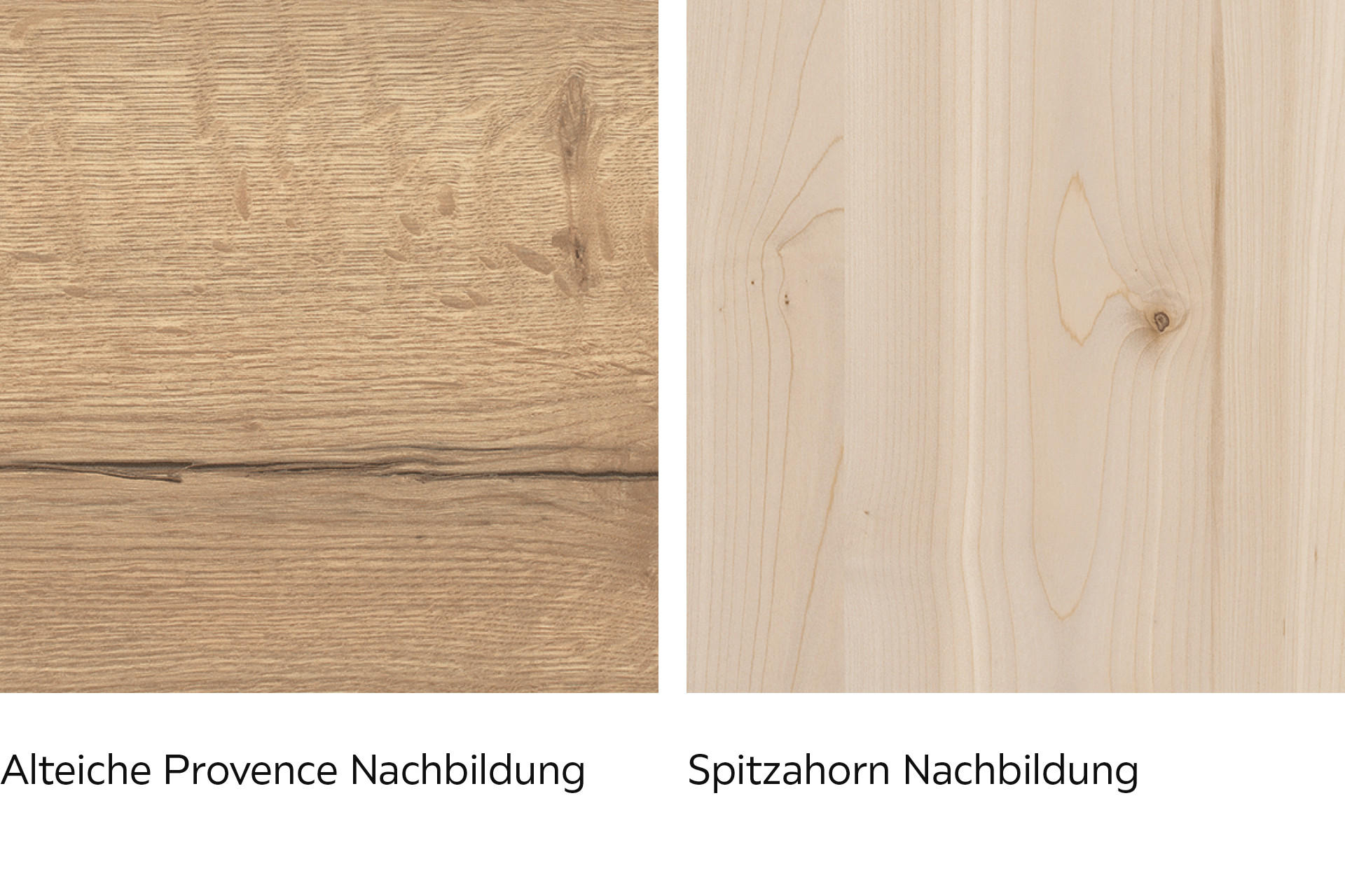 Arbeitsplatte Alteiche und Spitzahorn