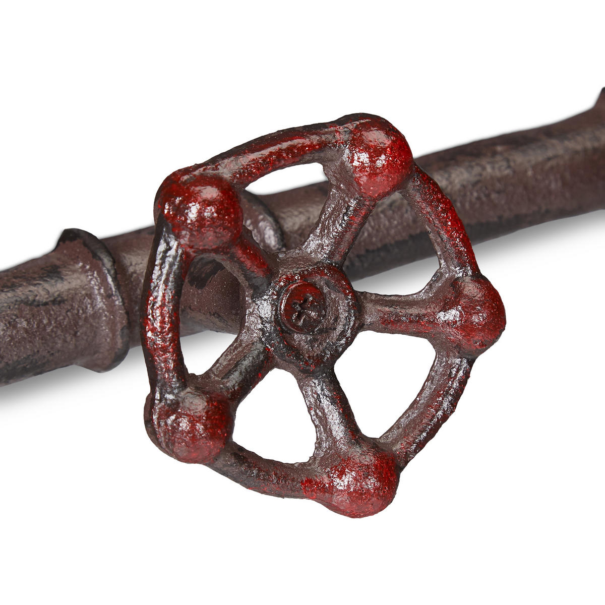 NÁSTENNÝ vešiak - hnedá, kov (46.5/6.5/6cm) - Relaxdays