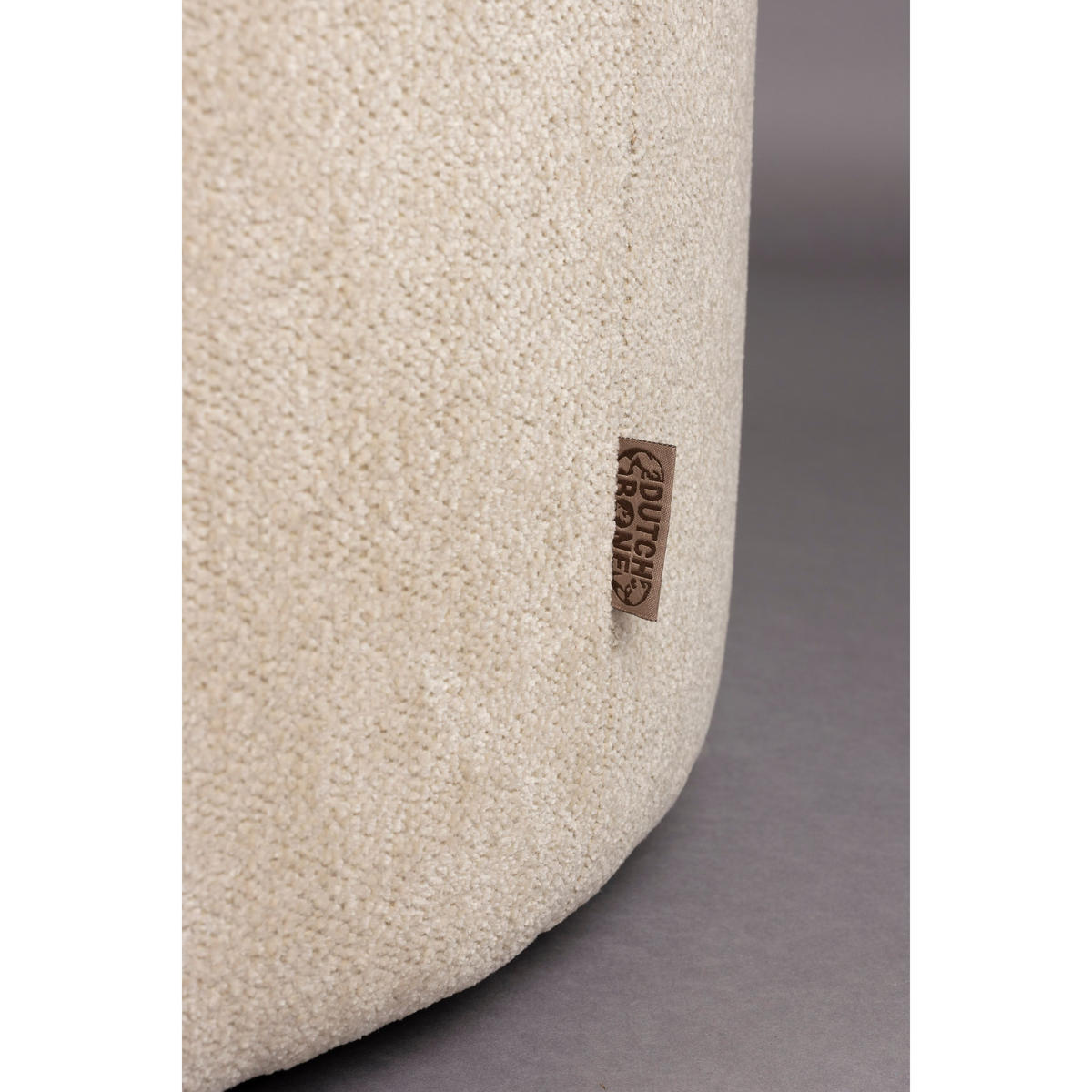SITZHOCKER Rocca Latte Beige - Beige/Creme, Textil (70/40/70cm) - Dutchbone