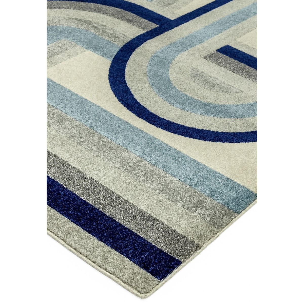 TEPPICH für Wohn- und Schlafzimmer im Retro-Stil von AVON Blau 160 x 230 cm - Blau, Textil (160/230cm) - Novatrend