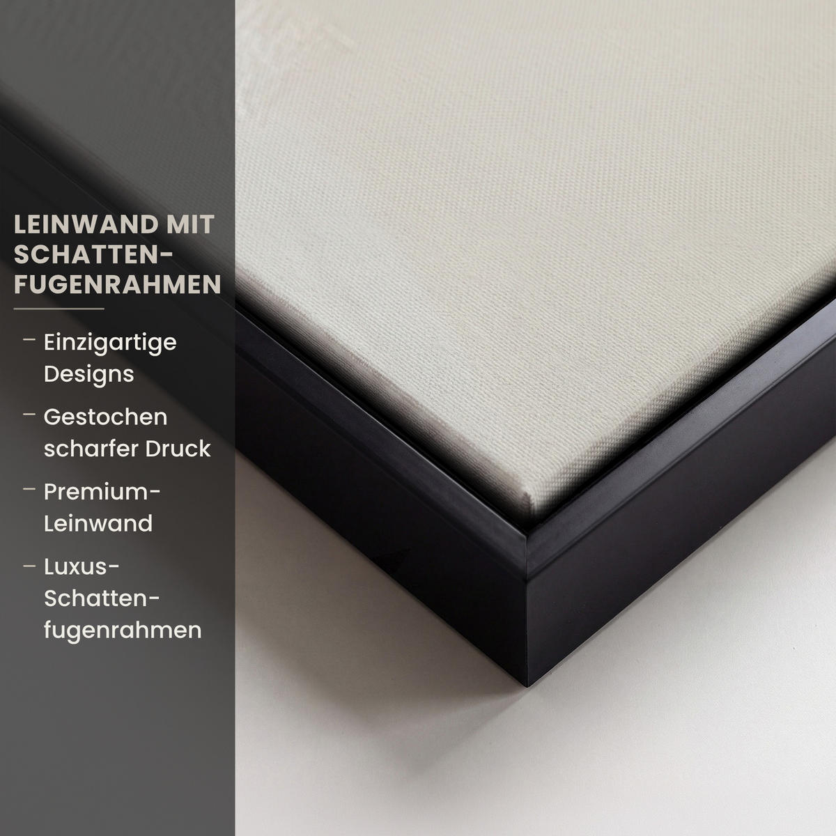 LEINWAND Bilder mit Rahmen - Blume - Beige - Farbe - Schatten - 80x120 - Creme, Textil (80/120cm) - MuchoWow