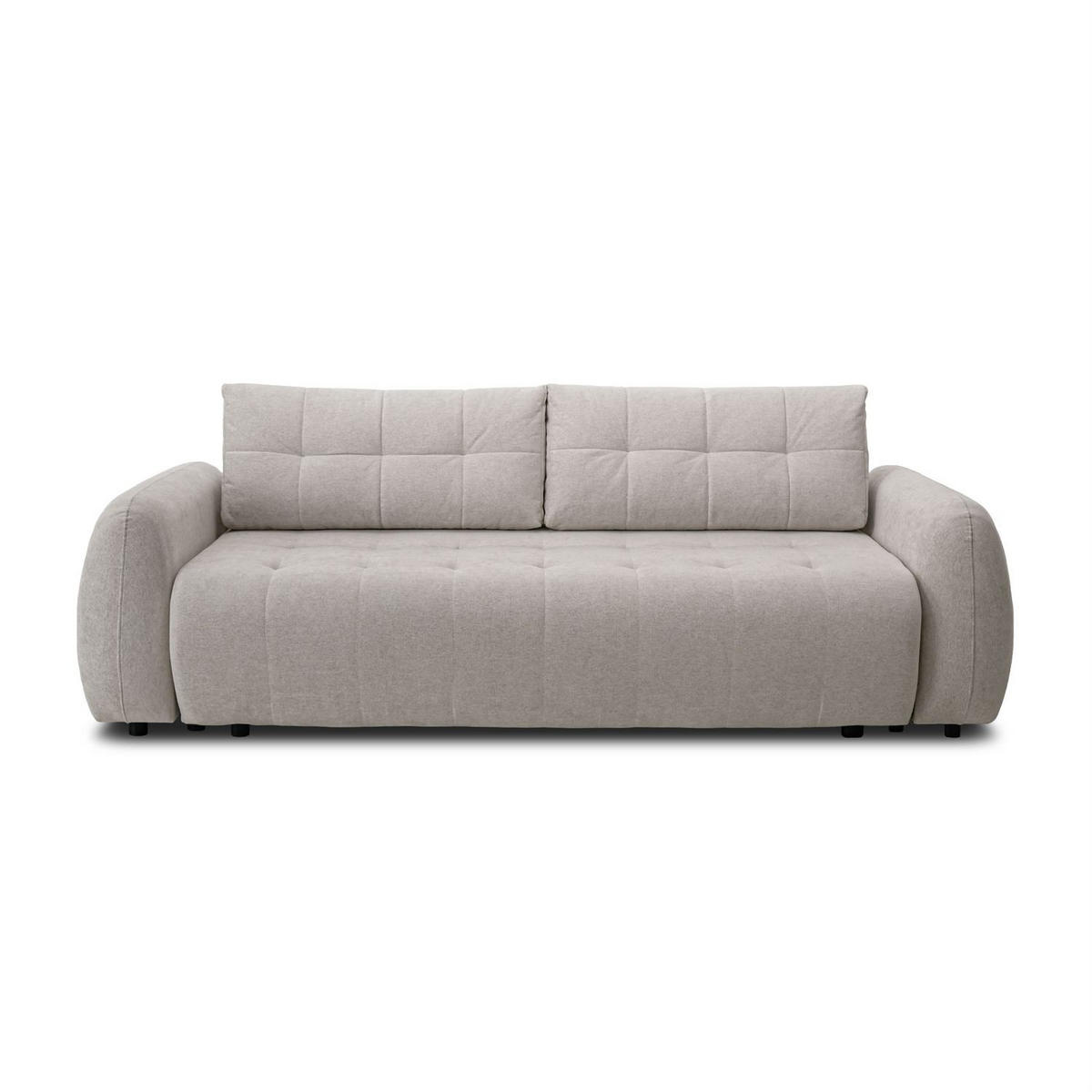 SOFA OMEGA Zweisitzer mit Schlaffunktion, Rosa 27 - Beige, Textil (252/92/105cm) - Lookway