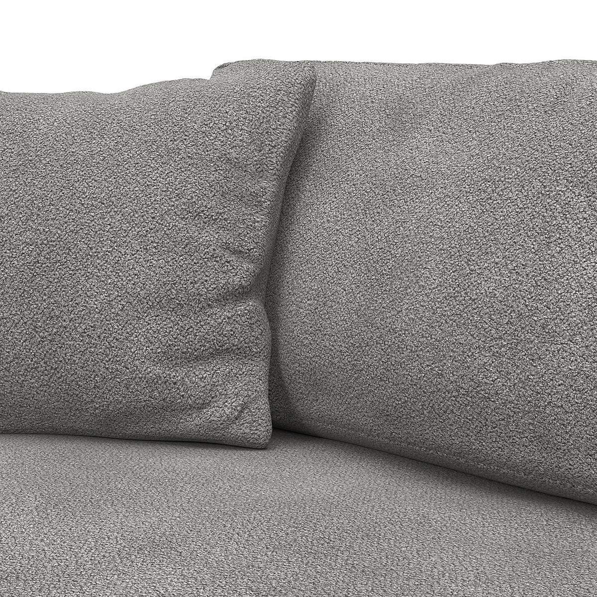 ECKSOFA mit Longchair - Schwarz/Grau, Kunststoff/Textil (238/183cm) - home24