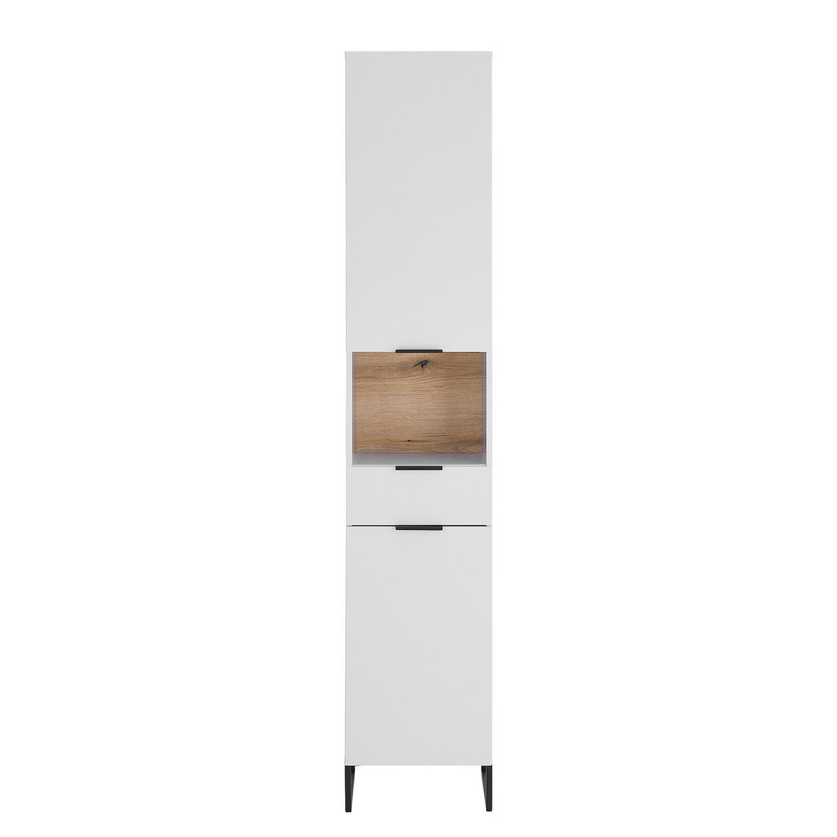 HOCHSCHRANK mit 2 Türen - Weiß, Holzwerkstoff (38/195/32cm) - home24