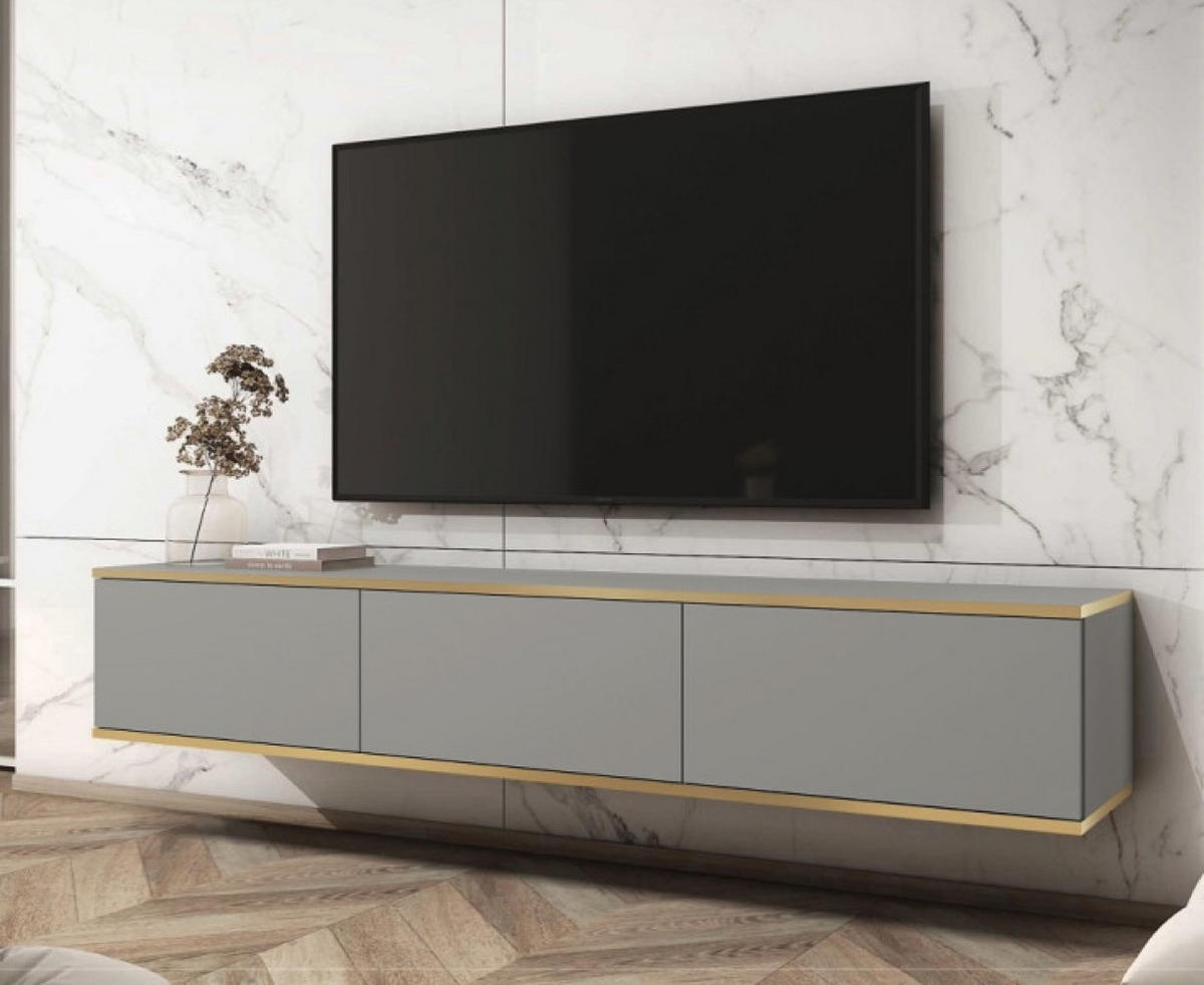 TV-LOWBOARD Grau POLO Hängend 175 cm - Grau, Holzwerkstoff (175/30/32cm) - Sepro Meble