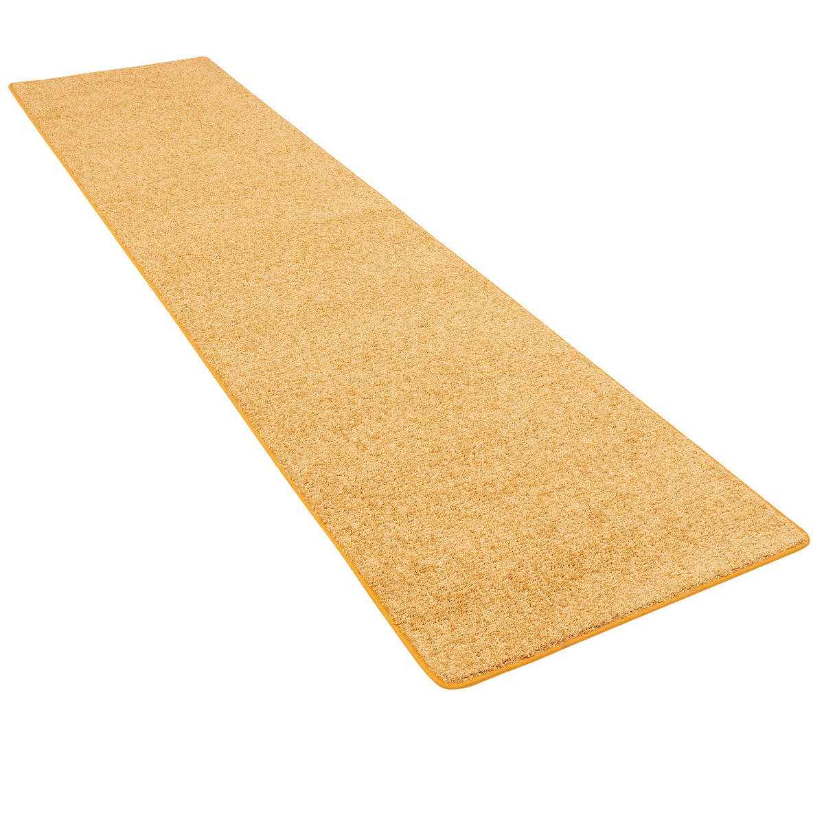 HOCHFLOR VELOURS TEPPICH LÄUFER MONA - Currygelb, Textil (80/240cm) - Snapstyle