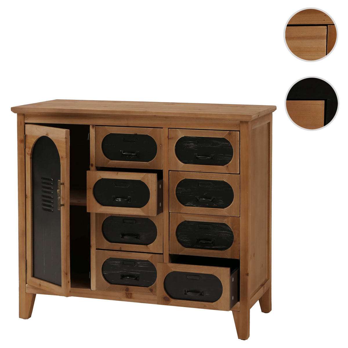 LÉKÁRNICKÁ KOMODA Hnědá - hnědá, dřevo (91/80/40cm) - MCW