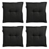 SITZKISSEN Rippe 50/50 cm 4er-Set - Schwarz, Textil (50/5/50cm) - Madison