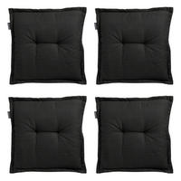 SITZKISSEN Rippe 50/50 cm 4er-Set - Schwarz, Textil (50/5/50cm) - Madison