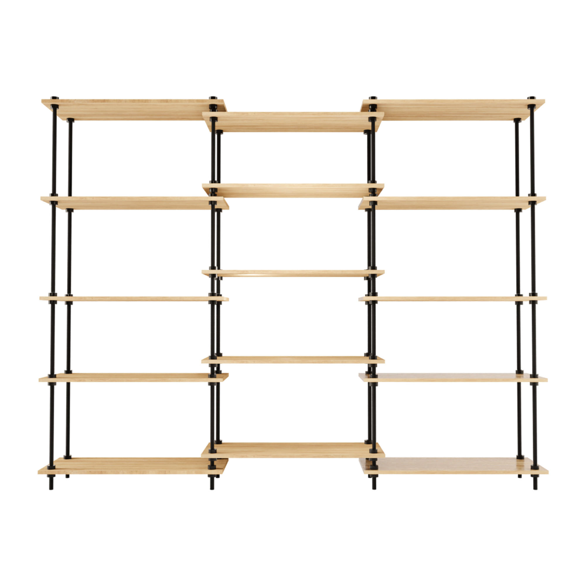 REGALSYSTEM mit Standregal 185x235x35 - Eiche San Remo, Metall (235/185/35cm) - AR Shelving