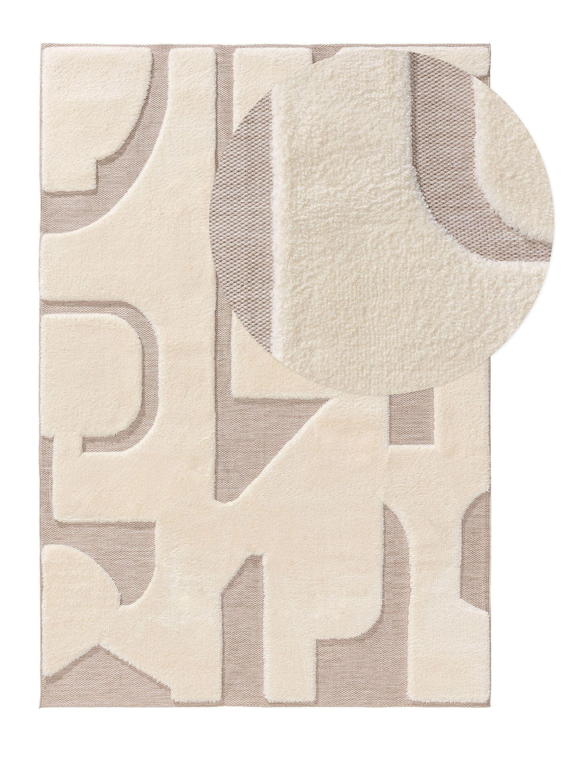 TEPPICH Elanie 250/350 cm - Beige/Creme, Kunststoff (250/350cm) - benuta Pop