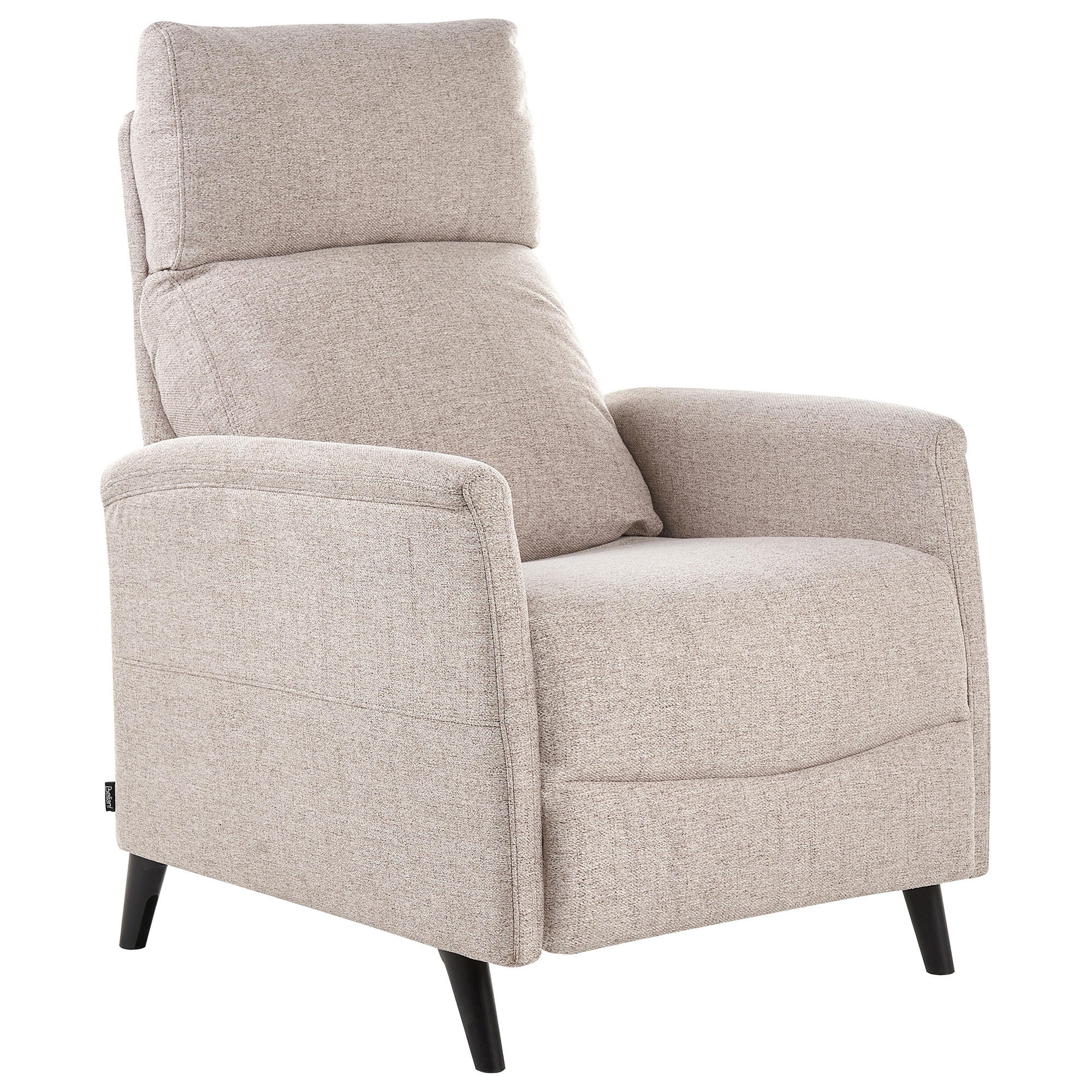 FERNSEHSESSEL Taupe Selvik - Taupe/Schwarz, Textil (69/103/80cm) - Beliani