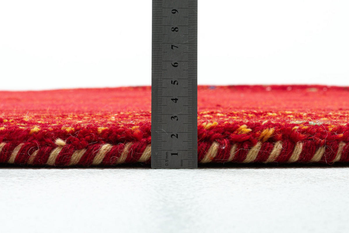HANDKNÜPFTEPPICH Denver 150x150 cm - Rot, Textil (150/150cm) - THEKO