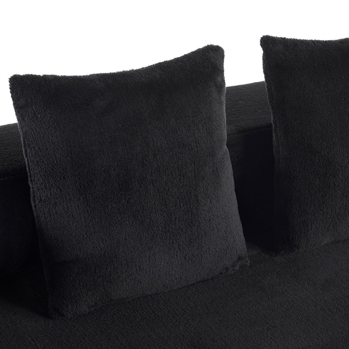 SCHLAFSOFA aus Schaumstoff Schwarz wandelbar als 2-in-1 Sofa und Schlafsofa mit Federkern und Kissen - Schwarz, Kunststoff (190/48/52cm) - Modfu