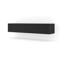 TV LOWBOARD Schwarz 160/30/40 - Schwarz, Holzwerkstoff (160/30/40cm) - RAUMHIRSCH FURNITURE