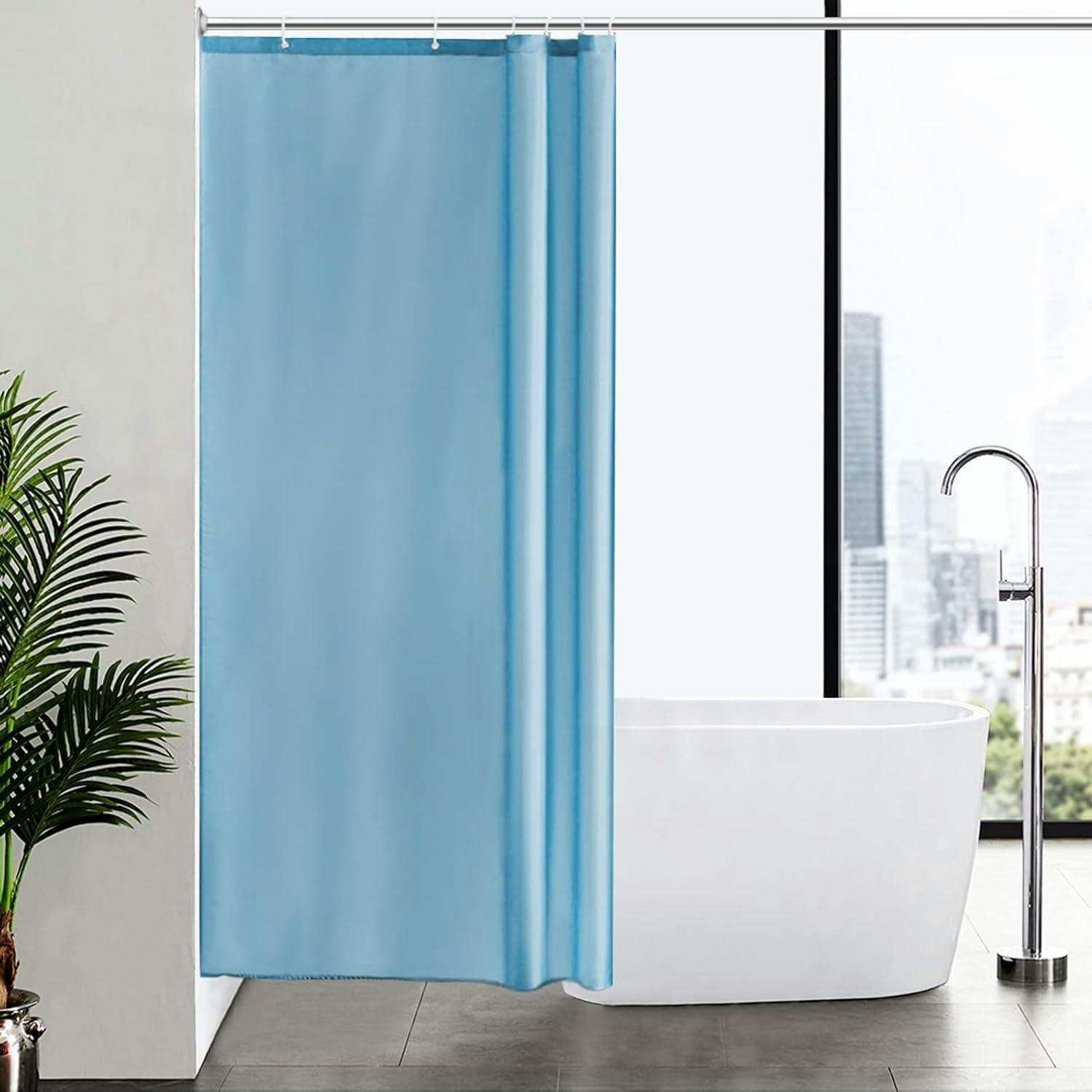DUSCHVORHANG Hellblau 100 x 200 cm - Hellblau, Textil (100/200cm)