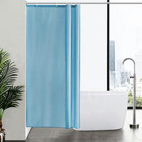 DUSCHVORHANG Hellblau 100 x 200 cm - Hellblau, Textil (100/200cm)