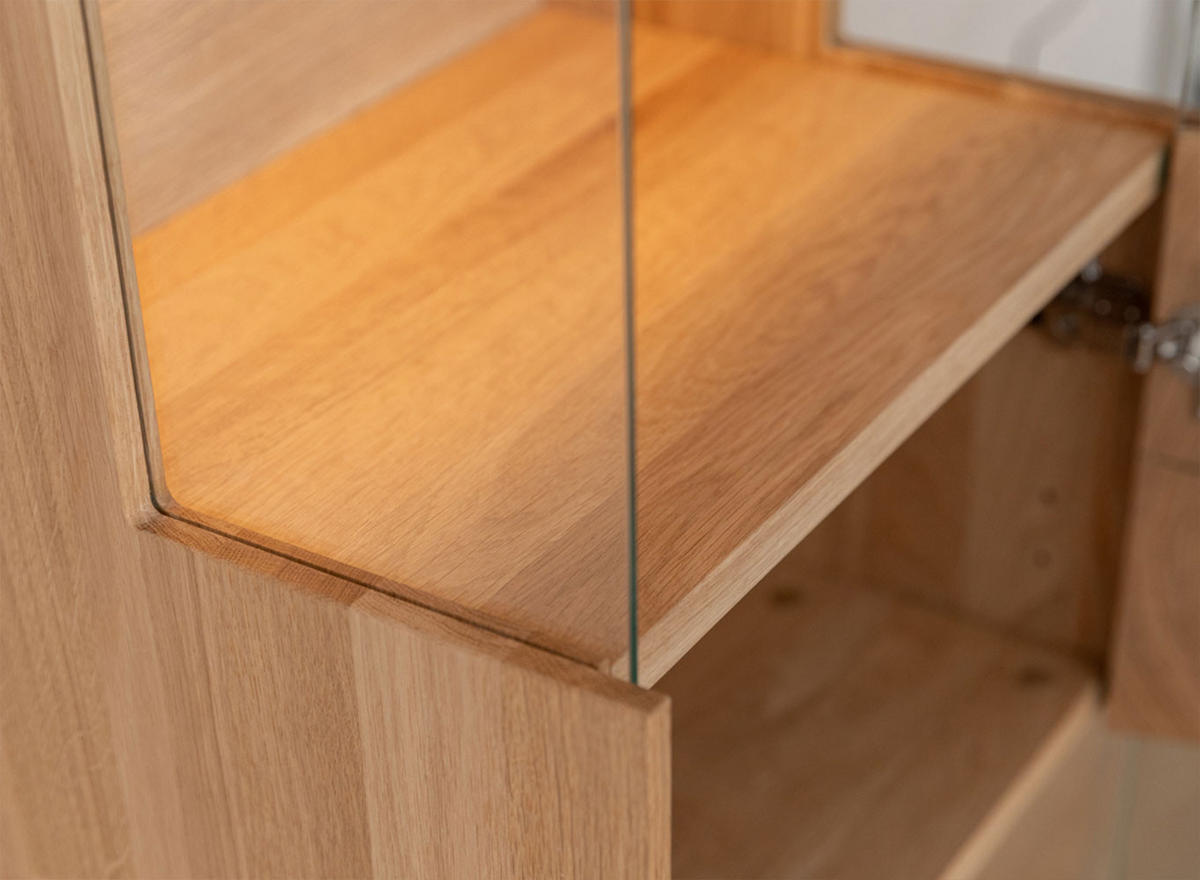 HÄNGEVITRINE Tirano Eiche Natur 43 / 33 / 142cm - Eichefarben, Holz (43/142/33cm) - Feldmann-Wohnen