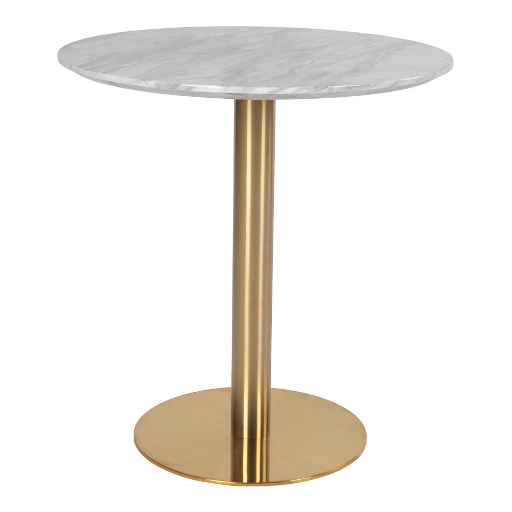 ESSTISCH Ø70 cm marmor look - Goldfarben, Holzwerkstoff (70/70/75cm) - ebuy24