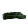ECKSOFA Megan In Poso - Dunkelgrün, Holzwerkstoff/Textil (331/165cm) - Fun Möbel