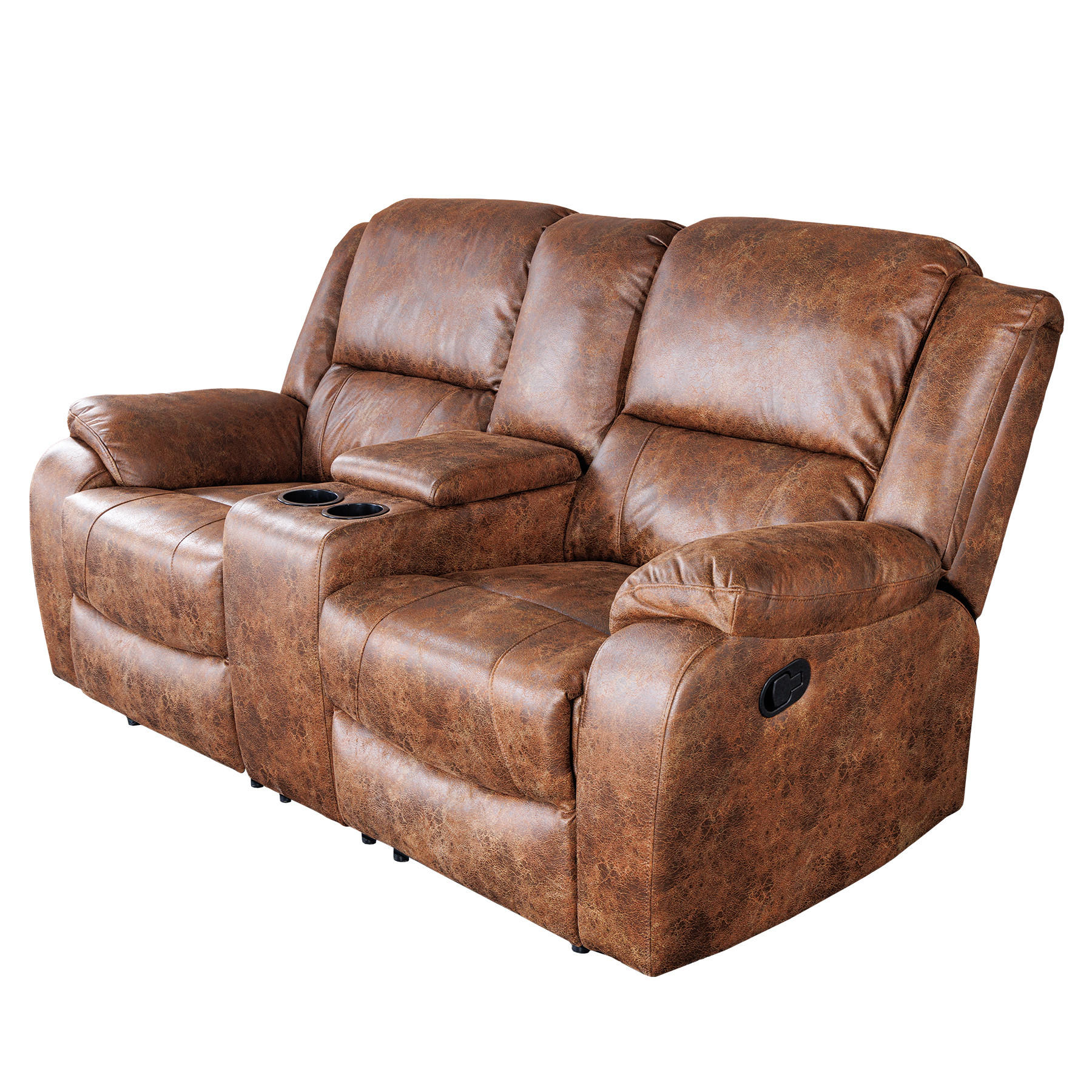 SESSEL HOLLYWOOD Stoff Braun 190 cm - Braun, Textil (188/102/93cm) - riess-ambiente