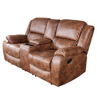 SESSEL HOLLYWOOD Stoff Braun 190 cm - Braun, Textil (188/102/93cm) - riess-ambiente