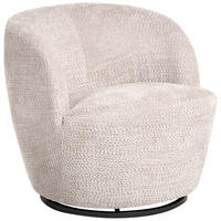 DREHSESSEL Chenillegewebe Beige Kuolpa - Beige, Textil (67/69/75cm) - Beliani