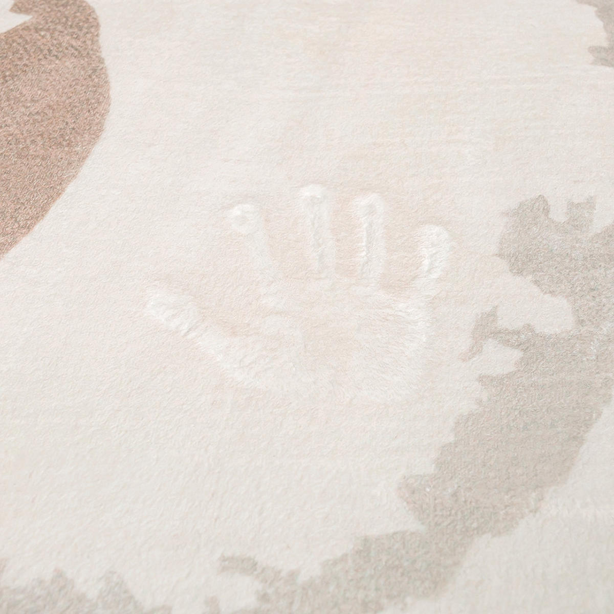 TEPPICH Bova Nello Mazovia Unregelmäßige Form 120x160cm Beige Weiß Abstrakt Kurzflor - Beige, Textil (120/160cm) - Mazovia