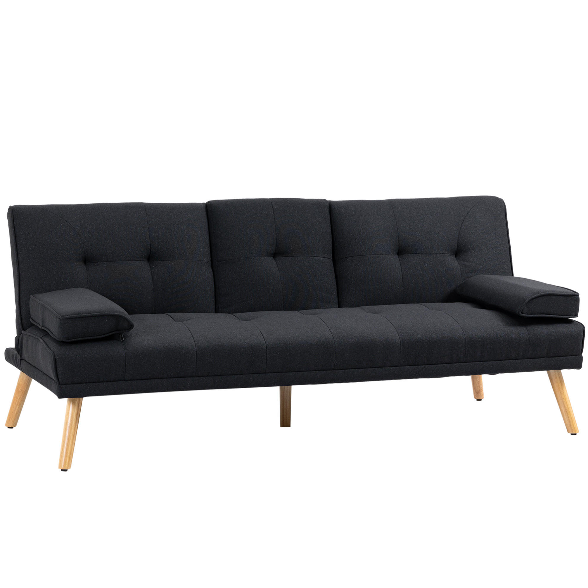 SCHLAFSOFA mit Klapptisch 181 cm Polyester Grau - Grau, Textil (181/78/77cm) - IVMEU