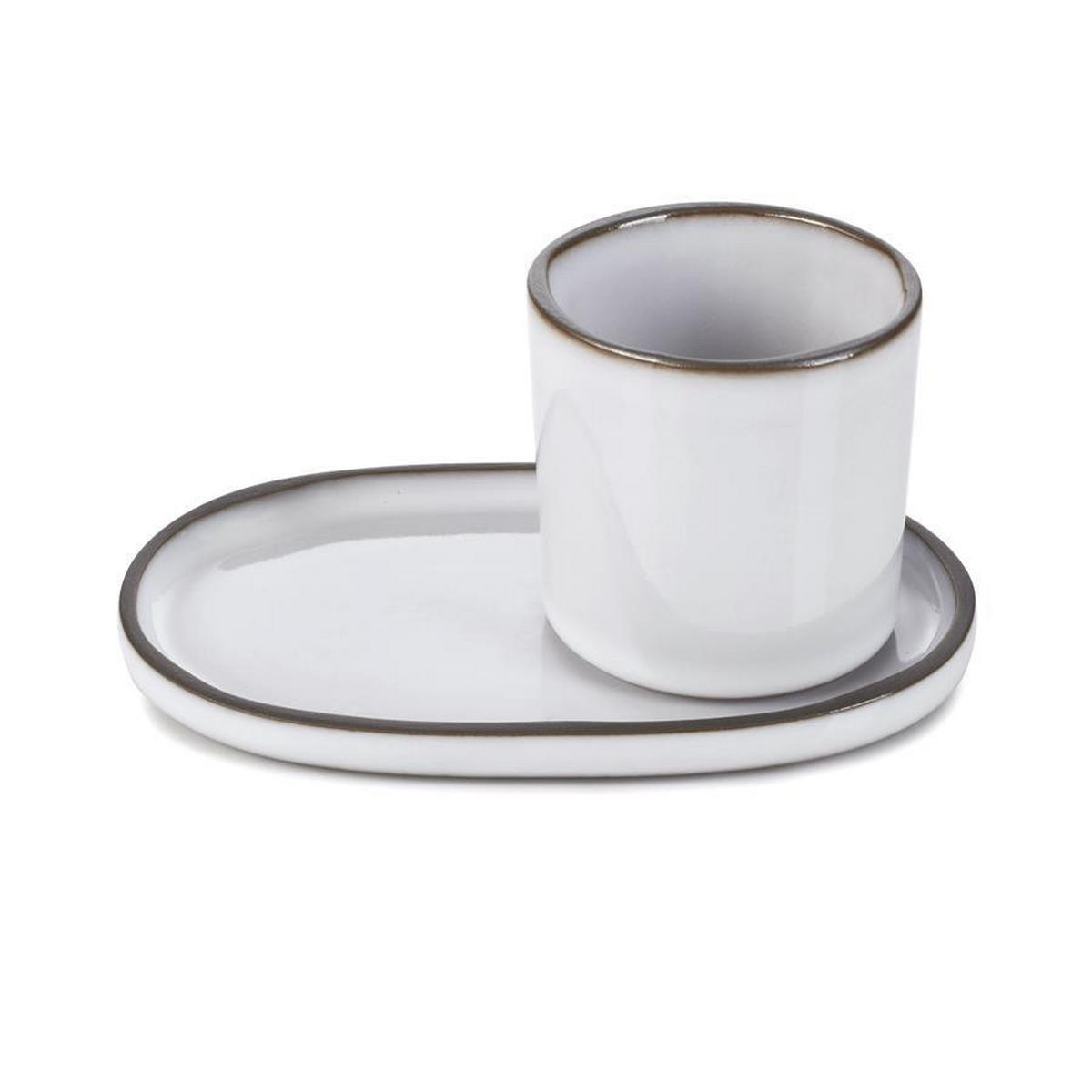 TASSE CARACTERE 8 cl Kumuluswolke weiss - Weiß, Keramik (0.08L) - Revol Porcelaine France