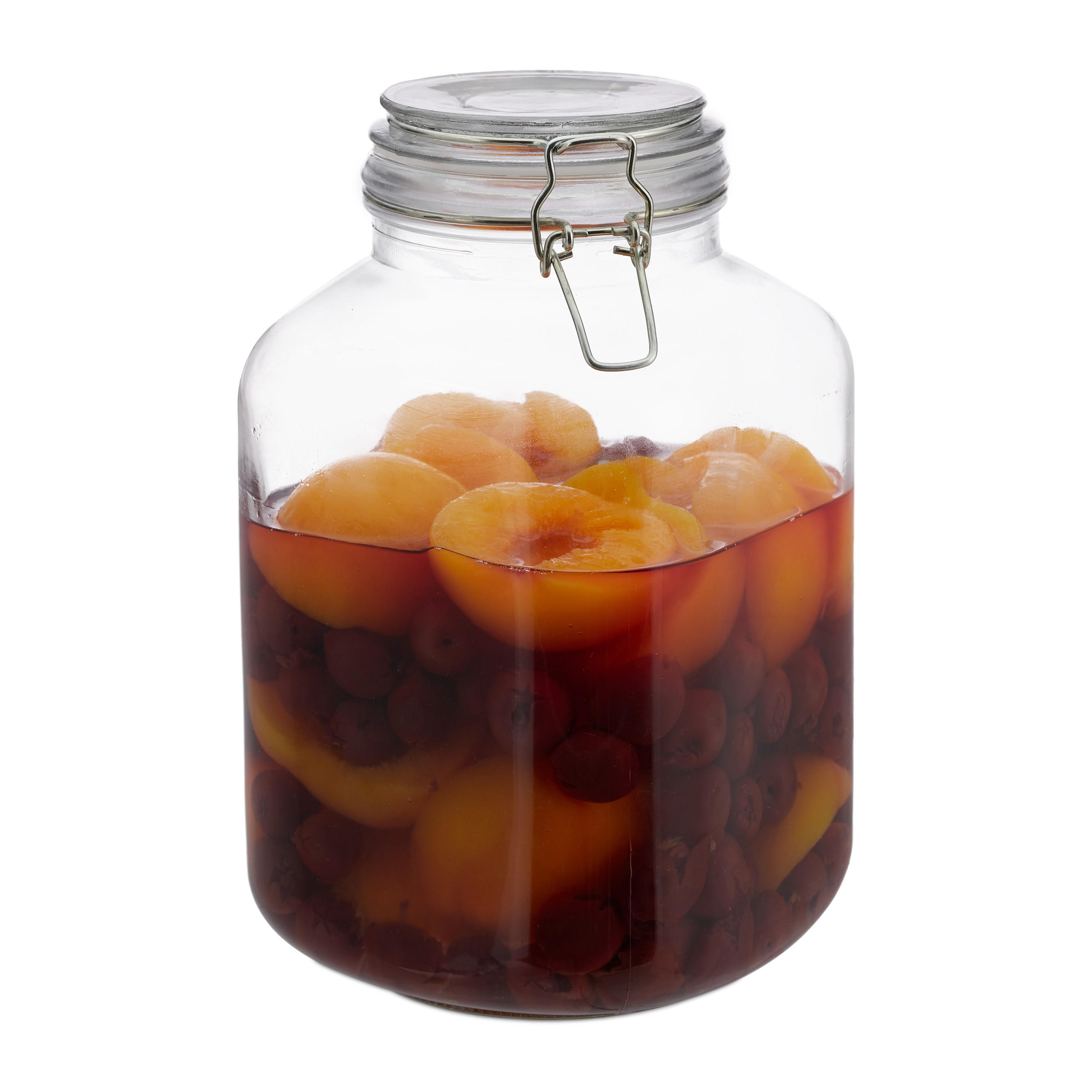 EINMACHGLAS - Transparent, Glas/Metall (3L) - Relaxdays