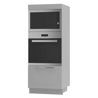 BACKOFENHOCHSCHRANK Kvantum D5AA/60/154 Dust Grey Matt / Grau Matt 60 / 59 / 154cm - Grau, Holz/Holzwerkstoff (60/154/59cm) - Feldmann-Wohnen