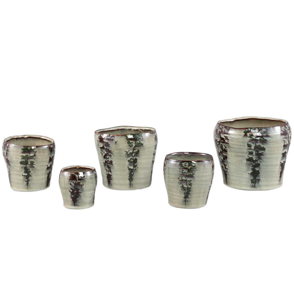 TOPF Arpit Grau 16.5/16.5/14.5cm - Braun/Grau, Keramik (14.5cm) - PTMD Collection