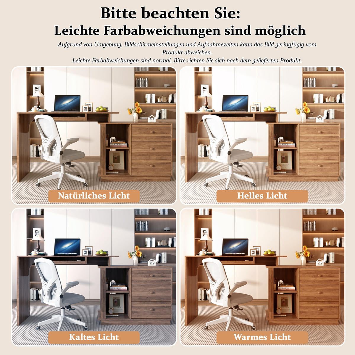 SCHREIBTISCH ausziehbarer Multifunktions-Computertisch 110cm - Walnussfarben, Holzwerkstoff (40/110/75.5cm) - Gisaae